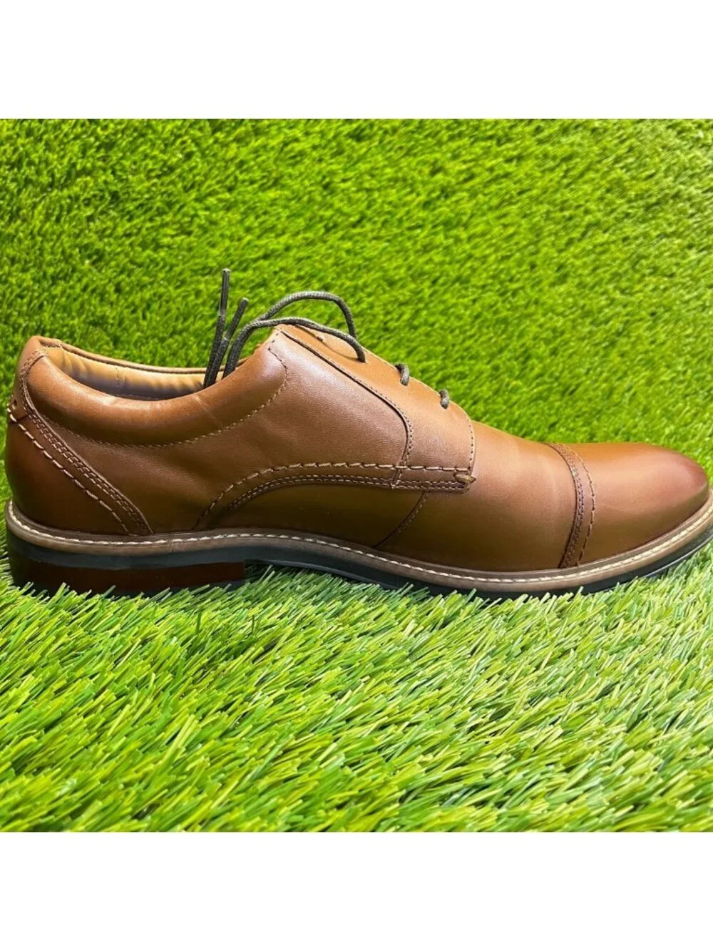 Nunn Bush Westfield Mens Size 10.5 Brown Classic Cap Toe Oxford Dress Shoes